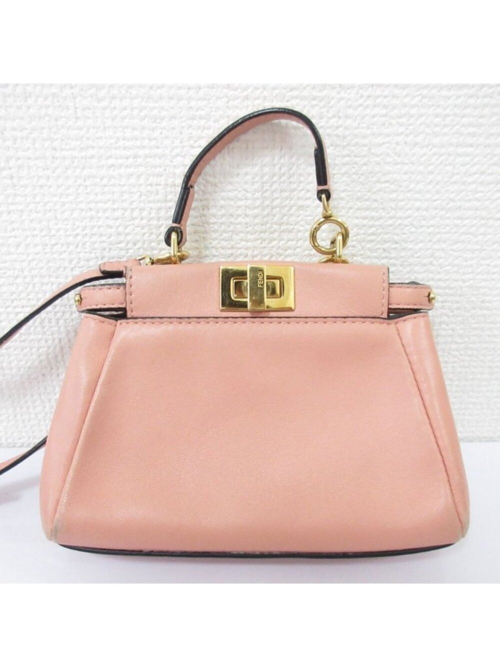 Fendi Micro Peekaboo 2-Way Shoulder Bag Pink